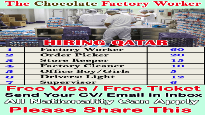 canada chocolate factory hiring workers